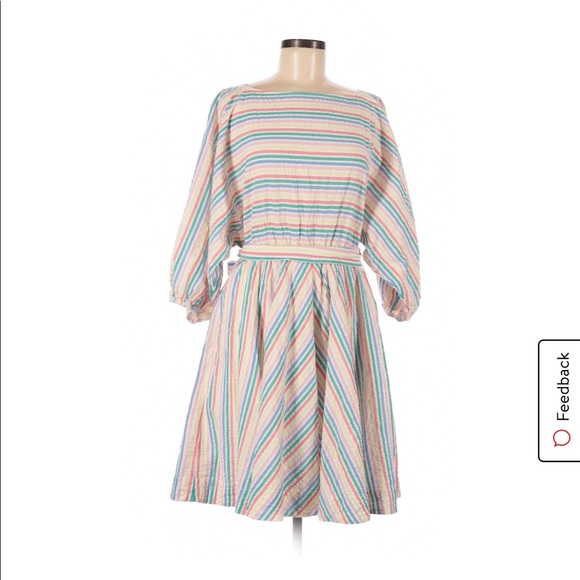 J. Crew Dresses & Skirts - J. Crew Dolman-sleeve mini dress 🌈 seersucker NWT